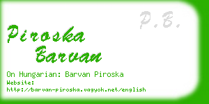 piroska barvan business card